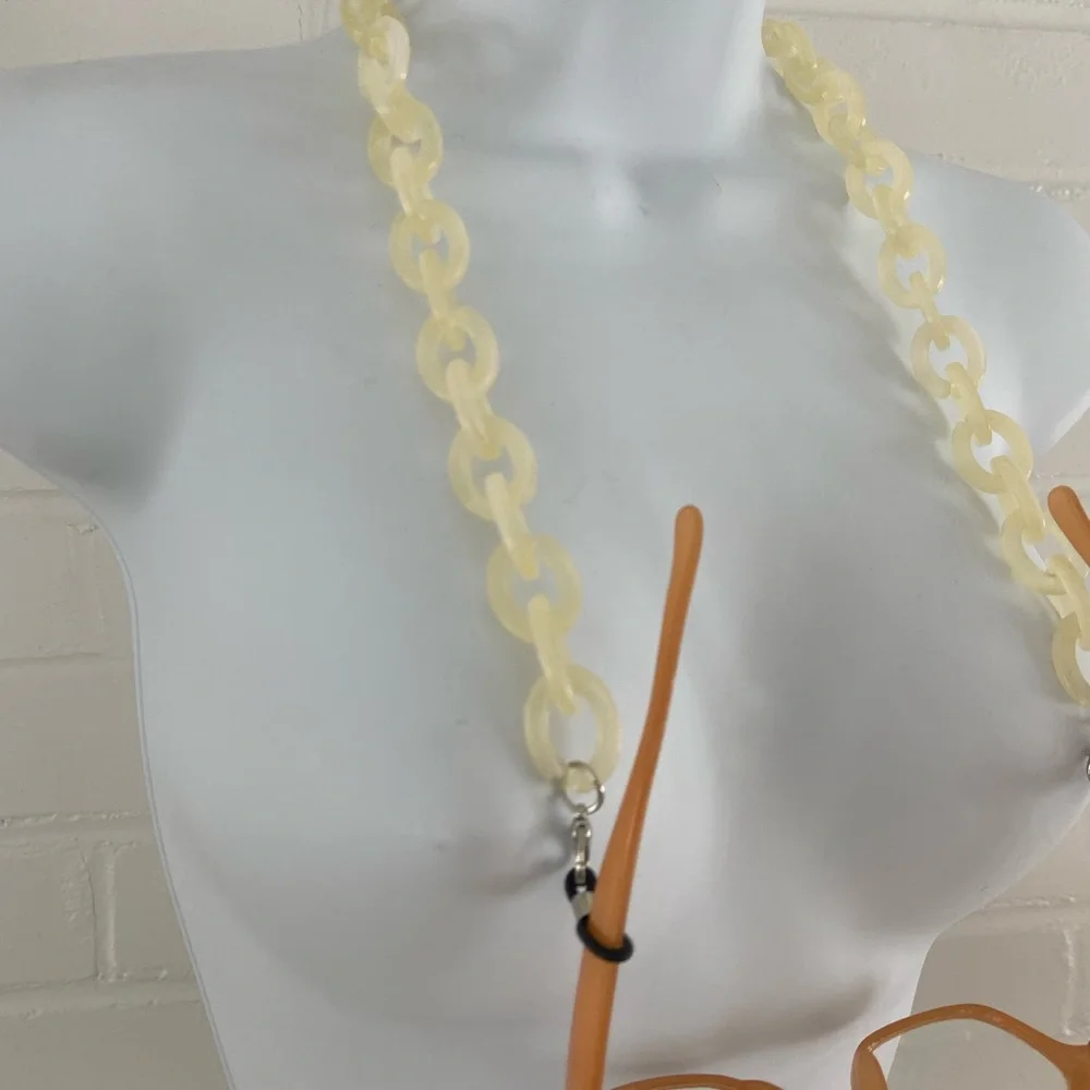 Classic Eyeglass Link Chain Necklace With Lobster Claw Clasp